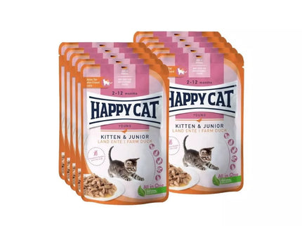 Happy Cat guliašas jauniems kačiukams su antiena Kitten&Junior LandEnte, 10x85 g