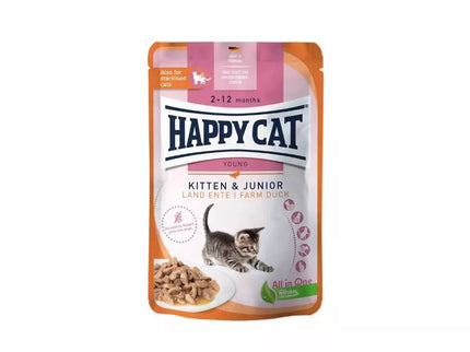 Happy Cat Kitten&Junior LandEnte Stew with Duck, 85 g