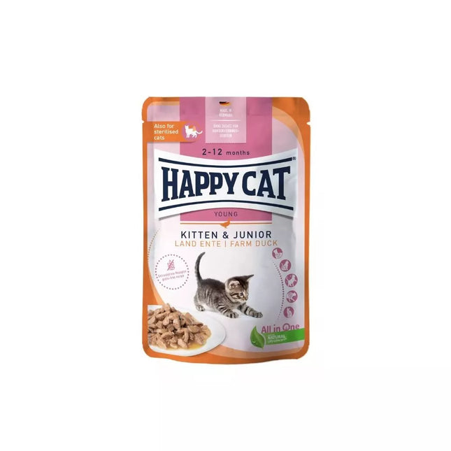 Happy Cat Kitten&Junior LandEnte Stew with Duck, 85 g