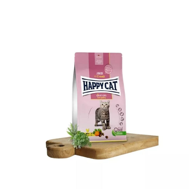 Happy Cat Junior LandGeflugel Complete Food for Young Cats with Poultry, 300g