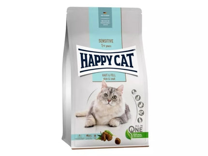 Happy Cat Sensitive Haut&Skin Complete Food for Adult Cats, Nurturing Skin and Coat, 300 g
