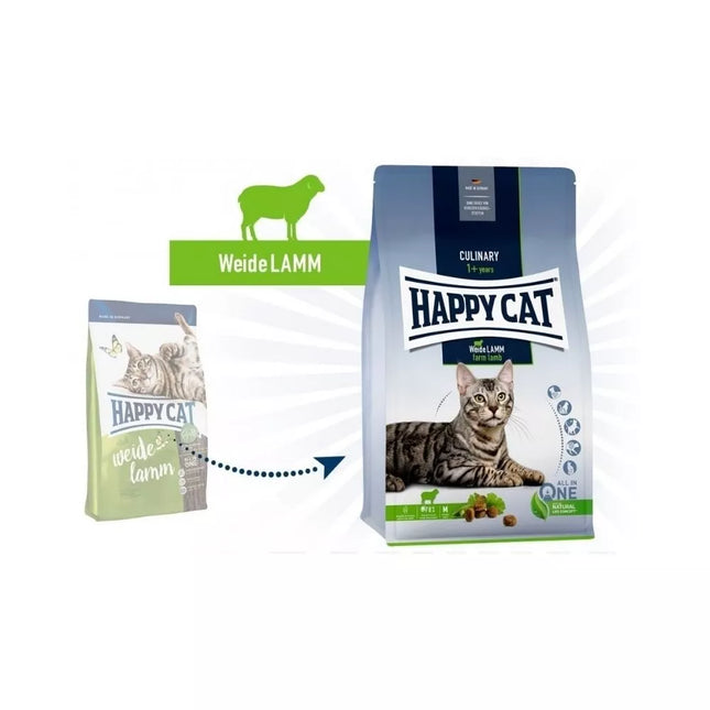 Happy Cat Complete Food for Adult Cats with Lamb Culinary WeideLamm, 300 g