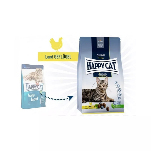 Happy Cat Complete Food for Adult Cats with Poultry Culinary LandGeflugel, 300 g