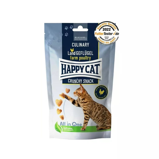 Happy Cat Crunchy Snack Land Poultry Cat Treats, 70 g