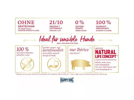 Happy Dog Andalucia Complete Food for Adult Dogs with Iberian Pork and Rice, 1 kg