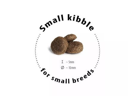 Happy Dog Mini Neuseeland visavertis pašaras mažų veislių suaugusiems šunims su ėriena ir ryžiais, 300 g