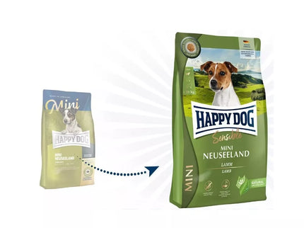 Happy Dog Mini New Zealand Complete Food for Small Breed Adult Dogs with Lamb and Rice, 800 g