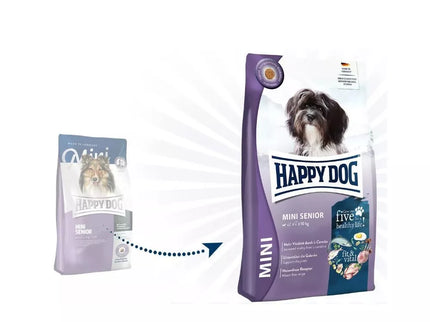 Happy Dog Mini Senior visavertis pašaras mažų veislių seniems šunims, 800 g