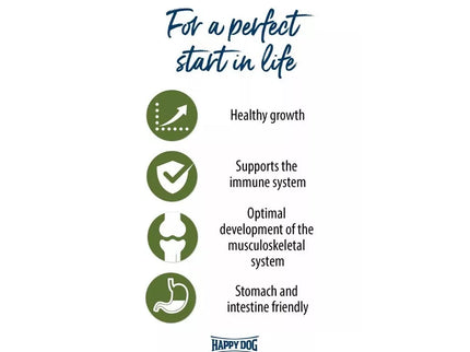 Happy Dog Puppy Lamb&Rice pašaras su ėriena ir ryžiais jauniems šuniukams nuo 1 mėn. iki 6 mėn., 1 kg