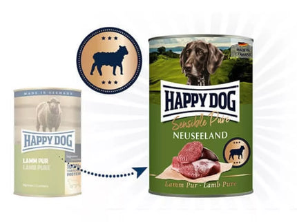 Happy Dog Sensitive Pure Neuseeland konservai šunims su ėriena, 400 g