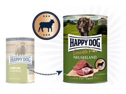 Happy Dog Sensitive Pure Neuseeland konservai šunims su ėriena, 800 g