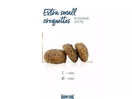 Complete Food for Small Breed Adult Dogs with Chicken and Turmeric, 300 g - Happy Dog XS Mini Bali