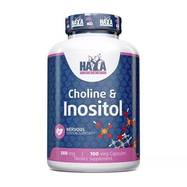 Haya Labs Choline & Inositol 100 kaps. (Cholino bitartratas ir Inozitolis)