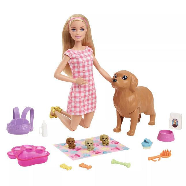 BARBIE Newborn Puppies Playset (HCK75)