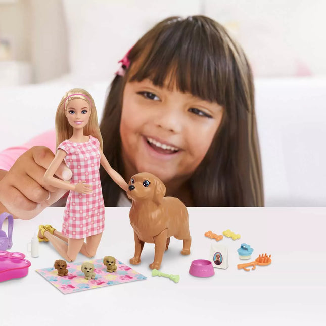BARBIE Newborn Puppies Playset (HCK75)