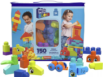 MEGA BLOKS kaladėlių rinkinys (krepšyje 150 det.) (HHM96)