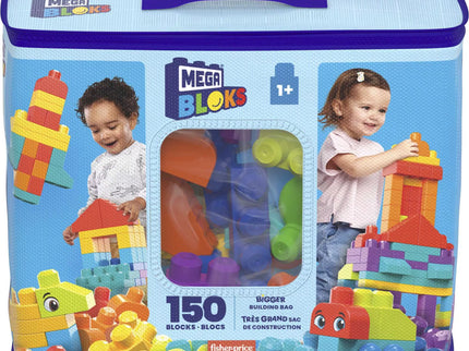 MEGA BLOKS kaladėlių rinkinys (krepšyje 150 det.) (HHM96)
