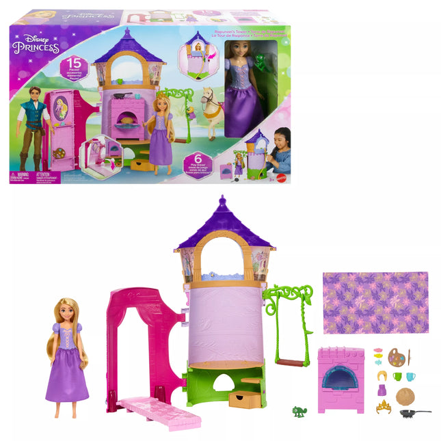 DISNEY PRINCESS Rapunzel Doll and Tower Playset (HLW30)