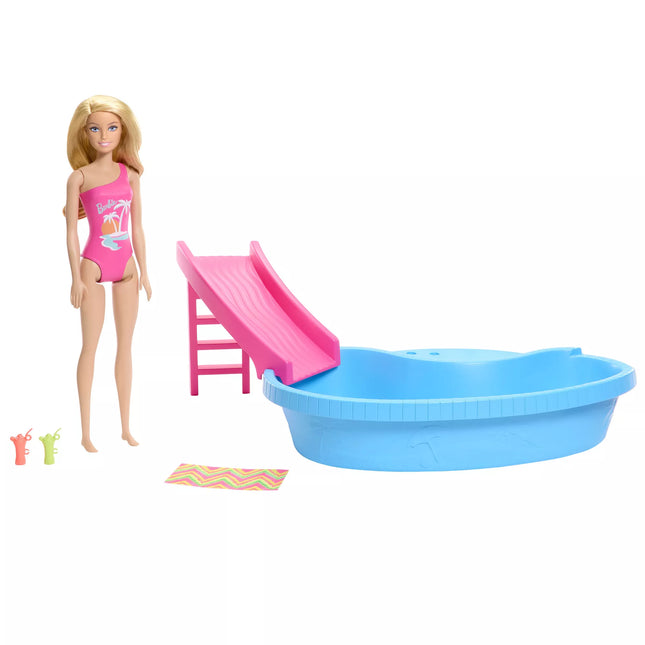 BARBIE doll and pool fun set (HRJ74)