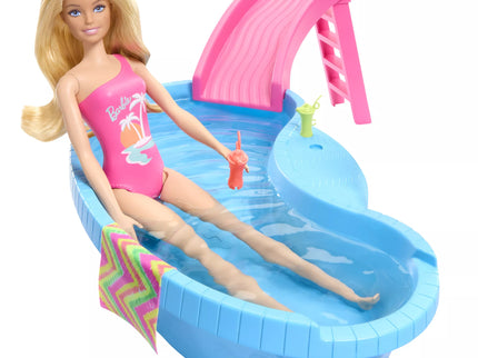 BARBIE lėlės ir baseino pramogų rinkinys (HRJ74)