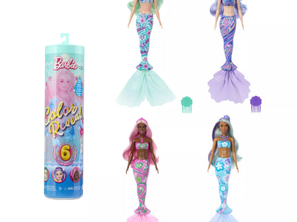 BARBIE COLOR REVEAL undinės siurprizų rinkinys, giliųjų vandenų serija (HRK12)