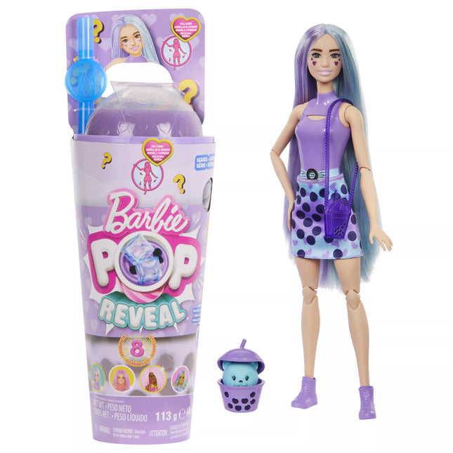 BARBIE POP REVEAL taro milk surprise set, bubble tea series (HTJ19)