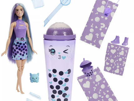 BARBIE POP REVEAL taro milk surprise set, bubble tea series (HTJ19)