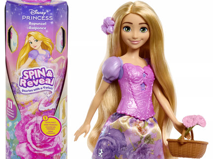 DISNEY PRINCESS SPIN and REVEAL Auksaplaukės siurprizų rinkinys (HTV86)