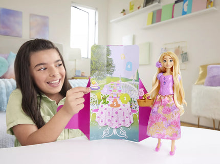 DISNEY PRINCESS SPIN and REVEAL Auksaplaukės siurprizų rinkinys (HTV86)