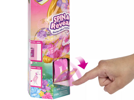 DISNEY PRINCESS SPIN and REVEAL Auksaplaukės siurprizų rinkinys (HTV86)