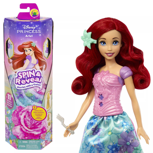 DISNEY PRINCESS SPIN and REVEAL Ariel's Surprise Set (HTV88)