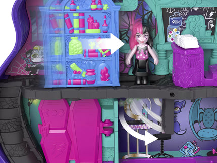 POLLY POCKET MONSTER HIGH tematikos pramogų rinkinys (HVV58)
