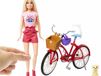 BARBIE lėlės ir dviračio rinkinys (HWJ00)