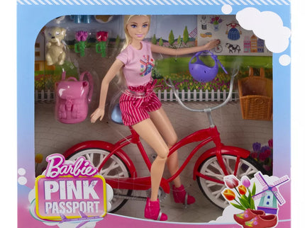 BARBIE lėlės ir dviračio rinkinys (HWJ00)