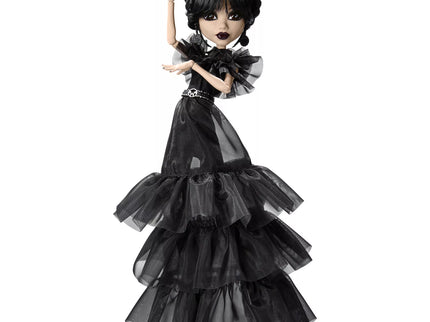 MONSTER HIGH X WEDNESDAY lėlė Trečiadienė juoda suknele (HXJ03)