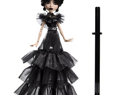 MONSTER HIGH X WEDNESDAY lėlė Trečiadienė juoda suknele (HXJ03)