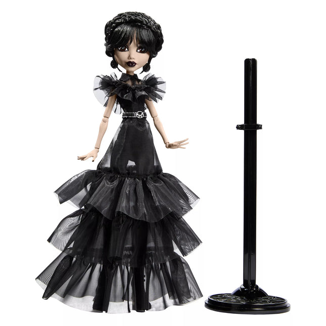 MONSTER HIGH X WEDNESDAY lėlė Trečiadienė juoda suknele (HXJ03)