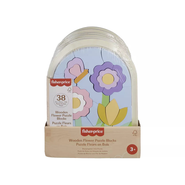 FISHER-PRICE Wooden Puzzle – Flowers (HXT97)