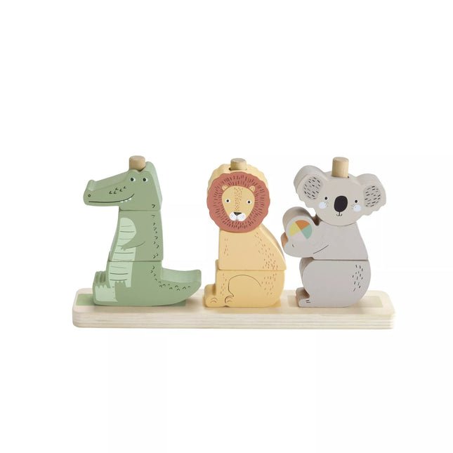 FISHER-PRICE Wooden Stacker Tower - Animals (HXV04)