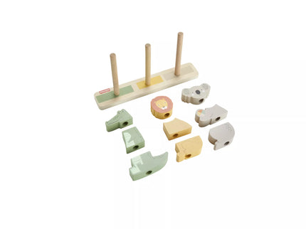 FISHER-PRICE Wooden Stacker Tower - Animals (HXV04)