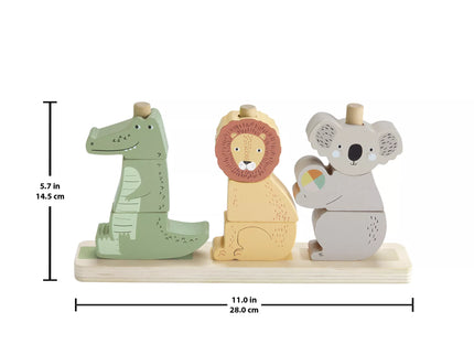 FISHER-PRICE Wooden Stacker Tower - Animals (HXV04)