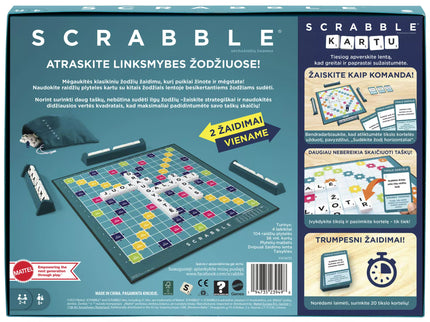 SCRABBLE žaidimas lietuvių kalba 2in1 (HXW10)