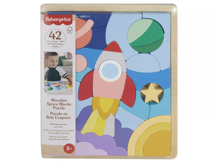 Fisher - price medinė dėlionė raketa