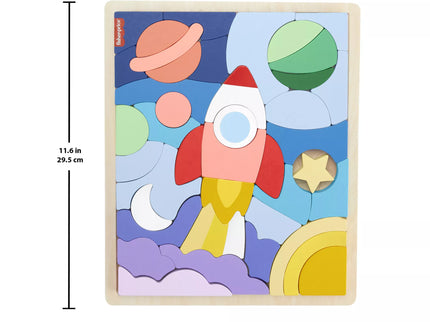 Fisher - price medinė dėlionė raketa