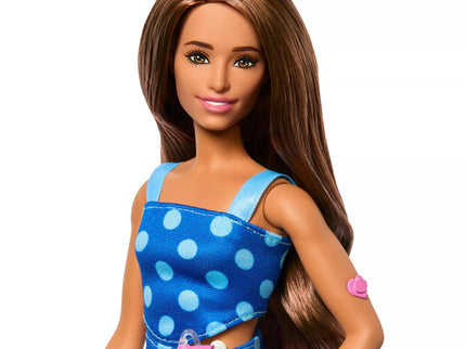 BARBIE madistė mėlyna suknele, serganti diabetu (HYT97)