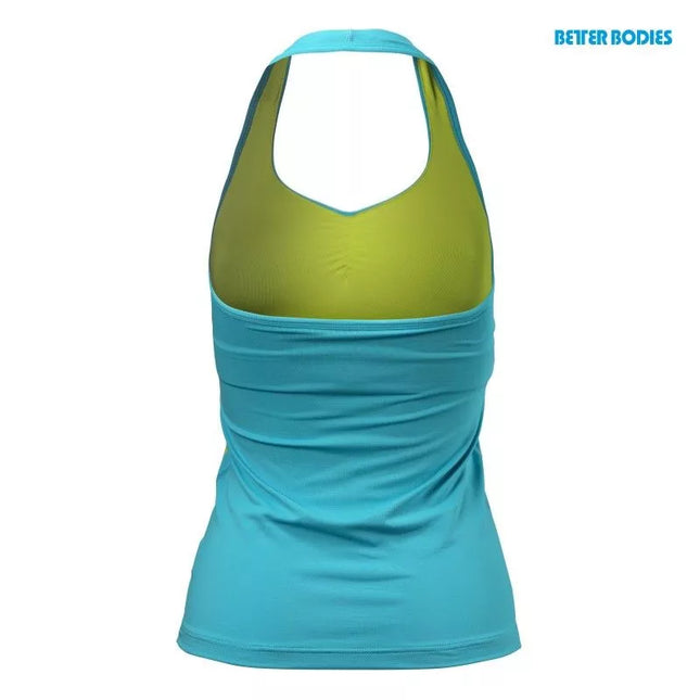 Better Bodies Halterneck Tank Top (Aqua/Blue)