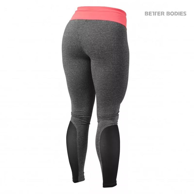 Better Bodies BB Shaped Tights (Anthracite melange/coral)
