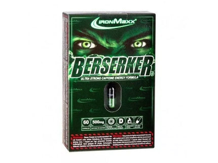 IronMaxx Berserker 60 capsules. Best before 2025-09-30