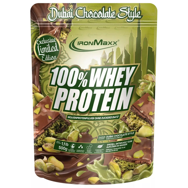 IronMaxx 100% Whey Protein (Dubai Chocolate Style) 500g