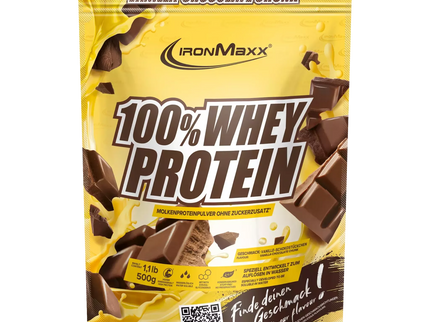 IronMaxx 100% Whey Protein (Vanilla Choco Chunk) 500 g. (Galioja iki: 2025.09.30)